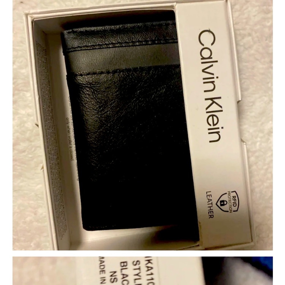 Black Leather wallet Calvin Klein new